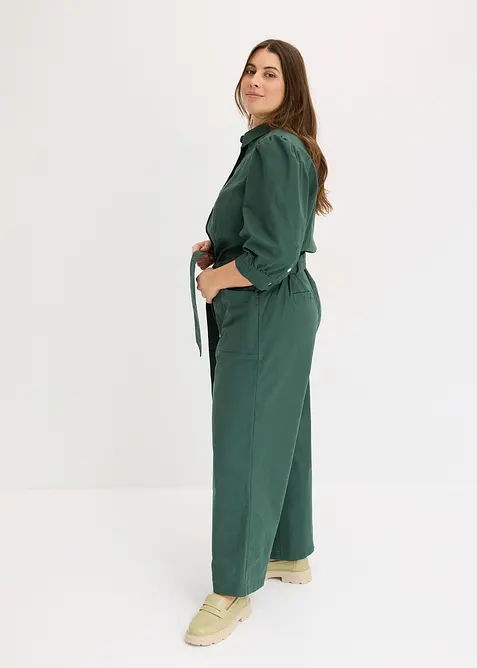 Jumpsuit med puffärmar i funktionsstil, bonprix