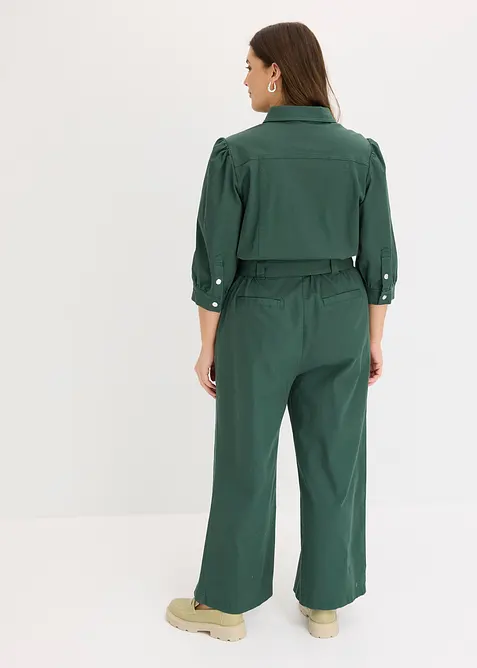Jumpsuit med puffärmar i funktionsstil, bonprix