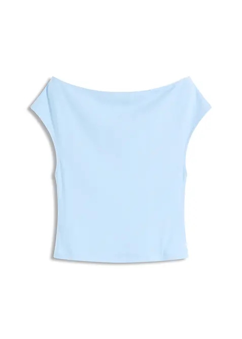 Off-shoulder-topp av ren ekologisk bomull, bonprix