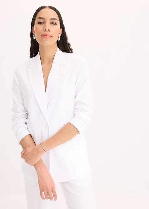 Ledig linnekavaj med breda slag, bonprix