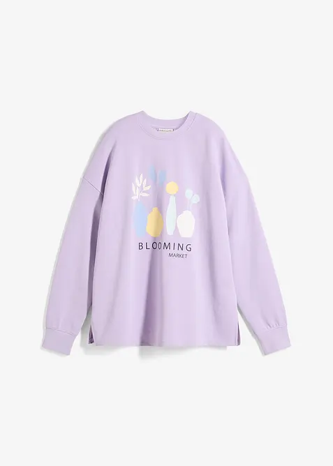 Oversizesweatshirt i bomullsmix, bonprix