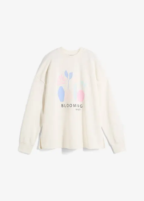 Oversizesweatshirt i bomullsmix, bonprix