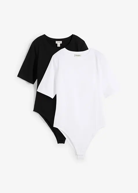 Kortärmad body (2-pack), bonprix