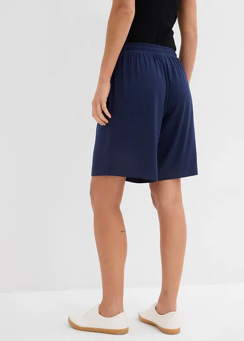 Jerseybermudas av viskos med mjukt fall, bonprix