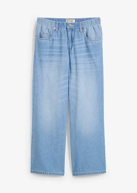 Straight Jeans Mid Waist med bekväm midja, cropped, bonprix