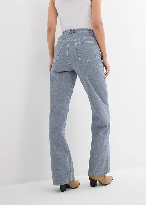 Straight Jeans, High Waist, med r&auml;nder, bonprix