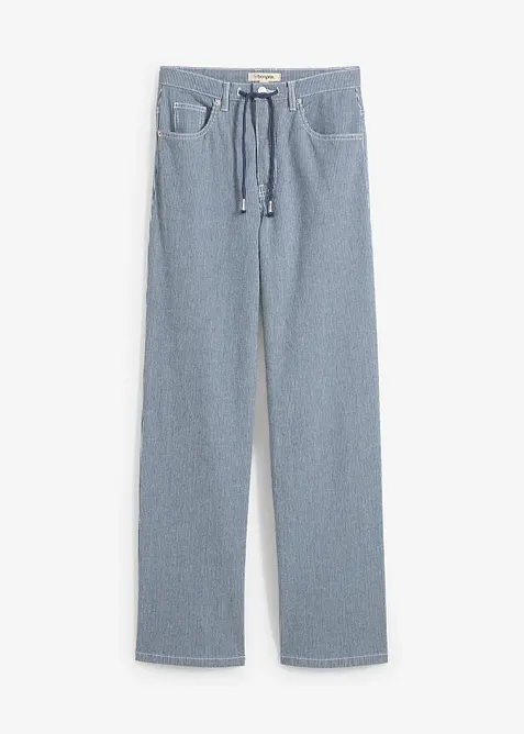 Straight Jeans, High Waist, med r&auml;nder, bonprix