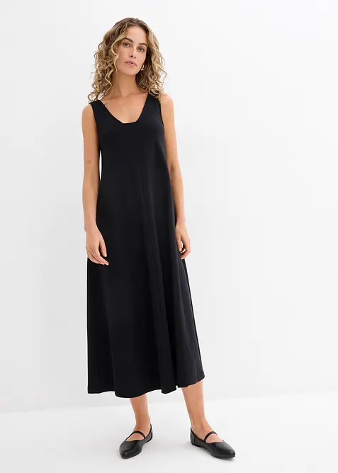 Jerseyklänning i ren ekologisk bomull, bonprix