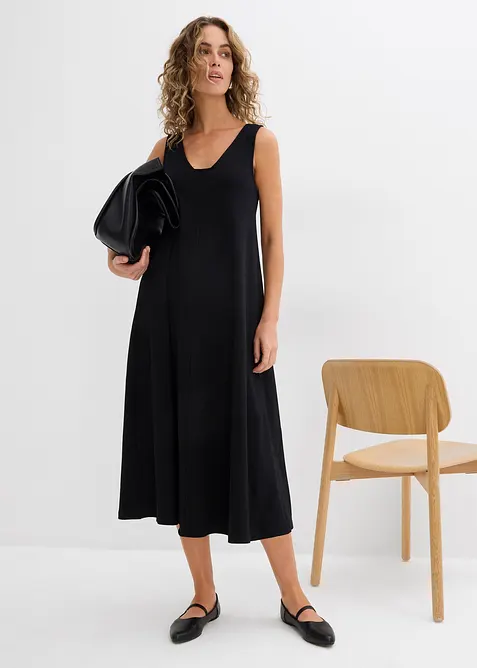 Jerseyklänning i ren ekologisk bomull, bonprix