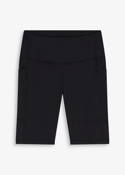 Cykelbyxa i funktionsmaterial med mobilficka, snabbtorkande, bonprix