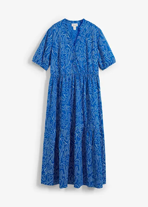 Vid klänning i midilängd av ren bomull, bonprix