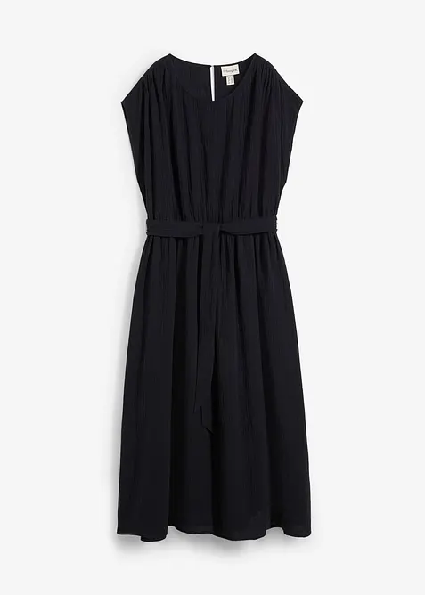 Klänning i midilängd av ren bomull, bonprix