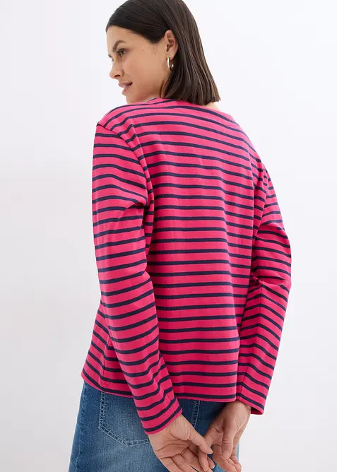 Sweatshirt av material med struktur, bonprix