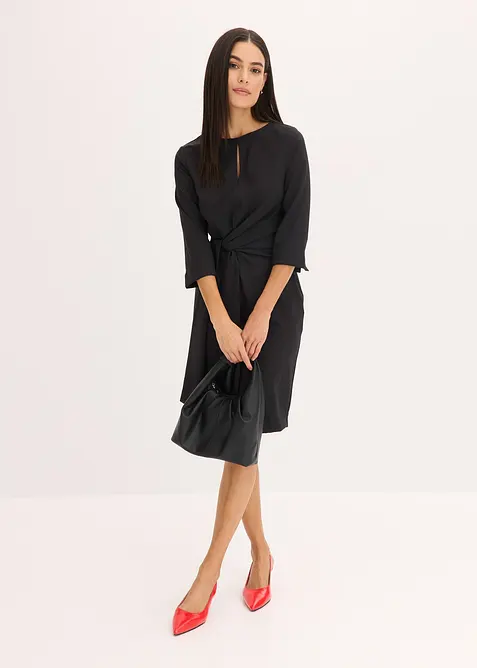 Klänning med knytdetalj, bonprix