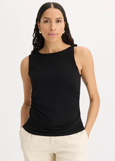 Jerseylinne med tvinnad effekt, bonprix