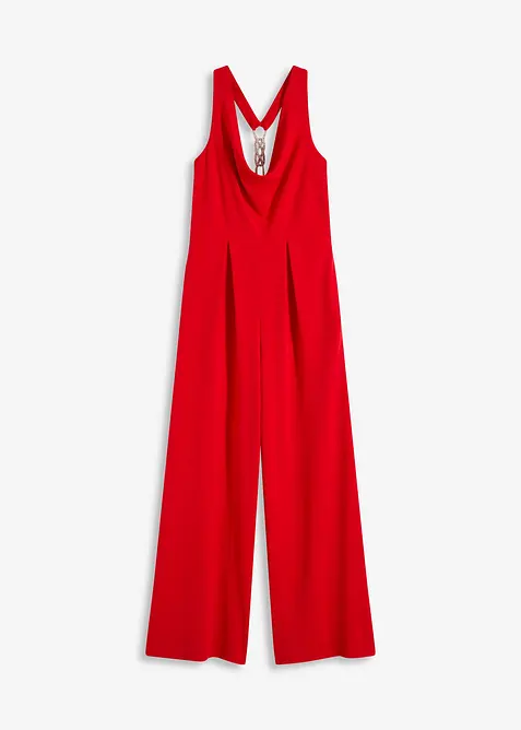 Jumpsuit med draperad ringning, bonprix