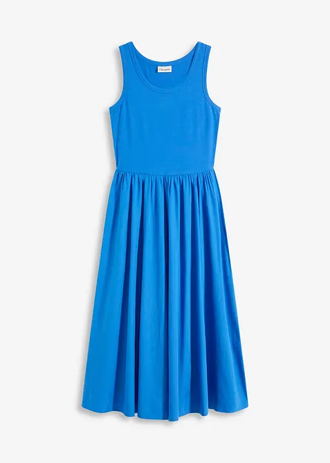 Jerseyklänning i materialmix, bonprix