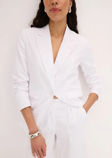 Vida bermudas i luftig linnemix, bonprix