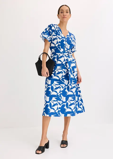 Skjortklänning med vid kjoldel, bonprix