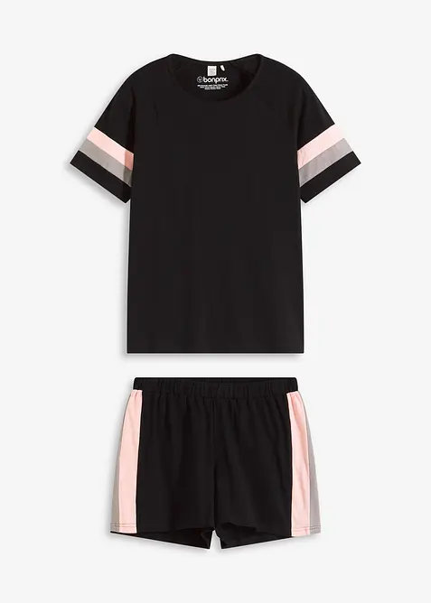 Pyjamas med shorts i ren bomull, bonprix
