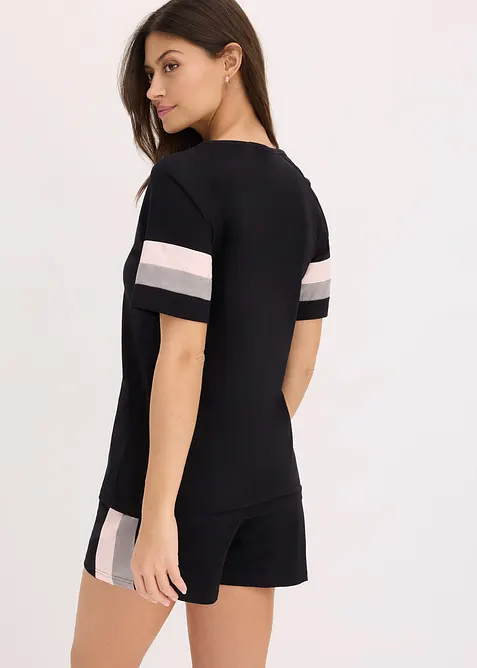 Pyjamas med shorts i ren bomull, bonprix