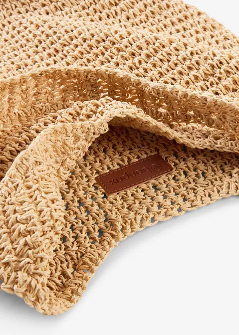 Shoppingv&auml;ska med halmlook, bonprix