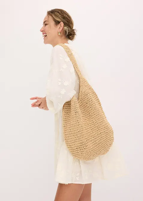 Shoppingv&auml;ska med halmlook, bonprix