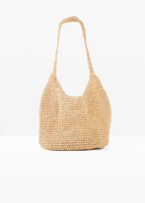 Shoppingv&auml;ska med halmlook, bonprix