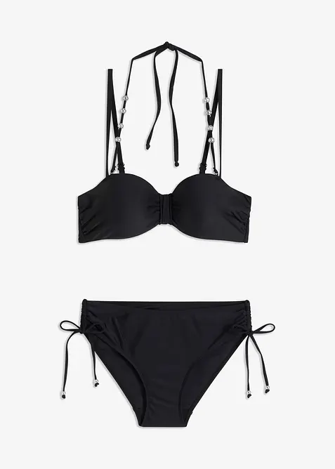 Bygelbikini (2 delar) med extra halterneck-band, bonprix
