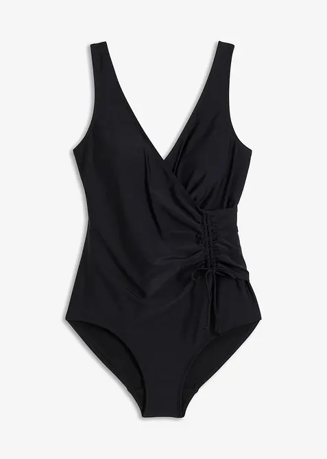 Baddräkt med rynk och lätt formande effekt, bonprix