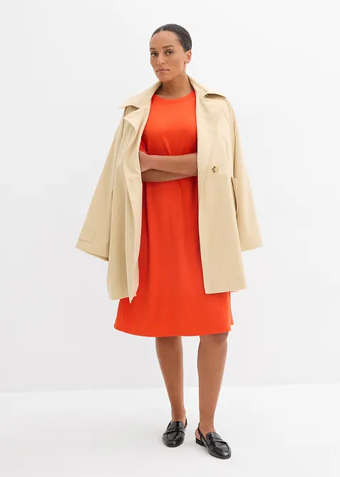 A-linjeformad trik&aring;kl&auml;nning i viskosmix, bonprix