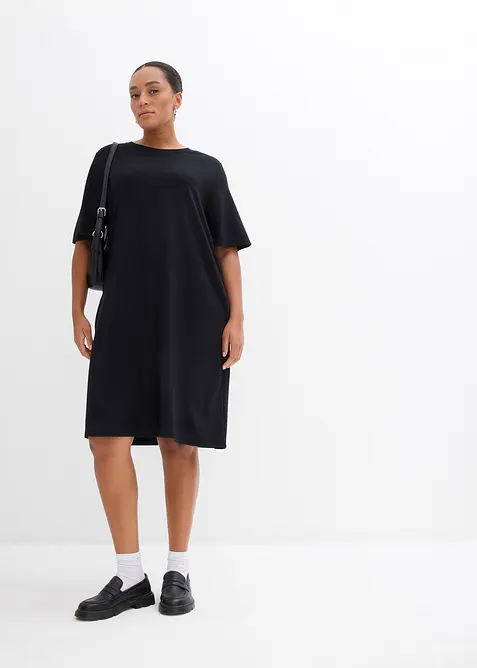 A-linjeformad trik&aring;kl&auml;nning i viskosmix, bonprix