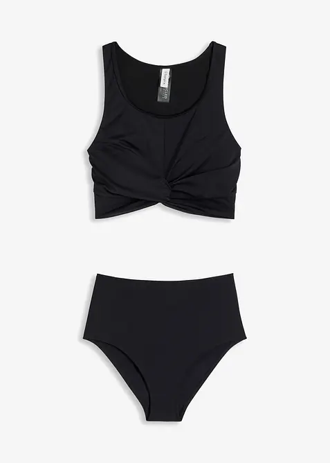 Bikini med BH-topp och omlottlook (2 delar), bonprix