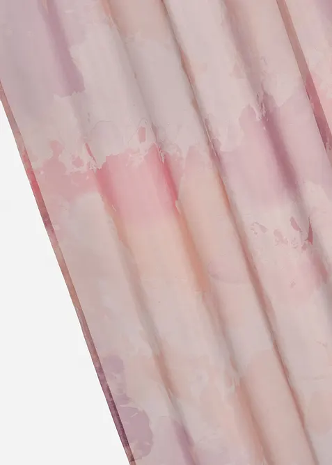 Mönstrad gardin i tunn voile (2-pack), bonprix