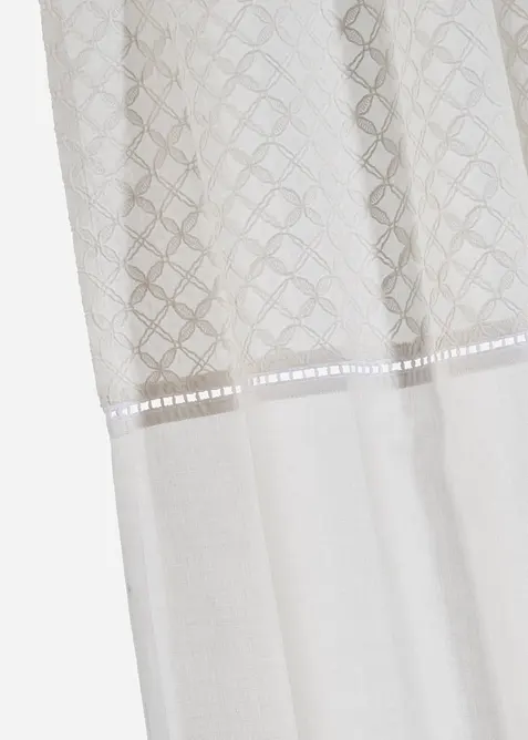 Gardinlängd med broderi, ekologisk bomull (1-pack), bonprix