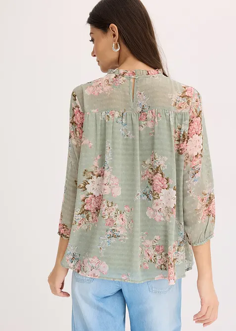 M&ouml;nstrad chiffongtunika, bonprix