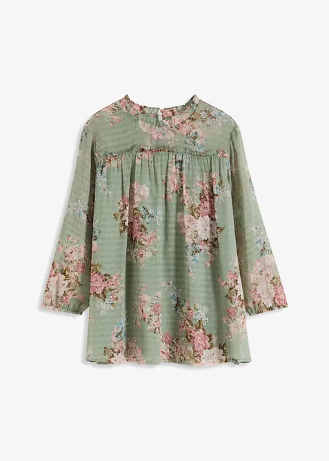 M&ouml;nstrad chiffongtunika, bonprix