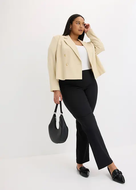 Ribbstickat bomullslinne, bonprix