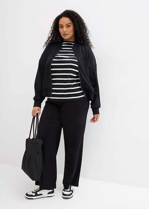 Blusjacka i trik&aring; av mjuk viskos, bonprix