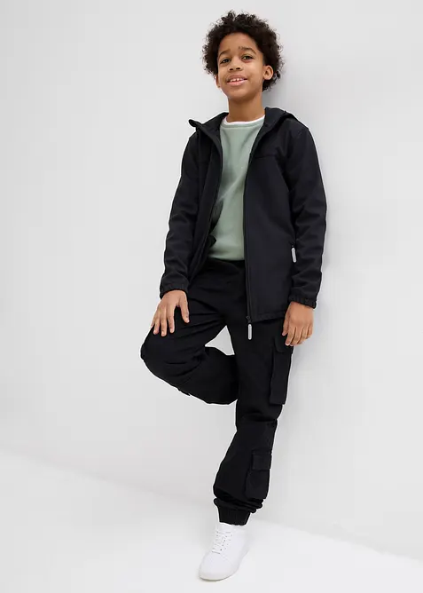 Vattenavvisande softshelljacka med huva, bonprix