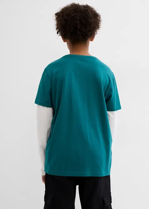 L&aring;ng&auml;rmad 2-i-1-tr&ouml;ja f&ouml;r barn av ren ekologisk bomull, bonprix