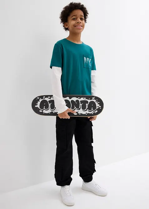 L&aring;ng&auml;rmad 2-i-1-tr&ouml;ja f&ouml;r barn av ren ekologisk bomull, bonprix