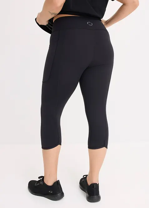 Snabbtorkande sportleggings i caprimodell med mobilficka, bonprix