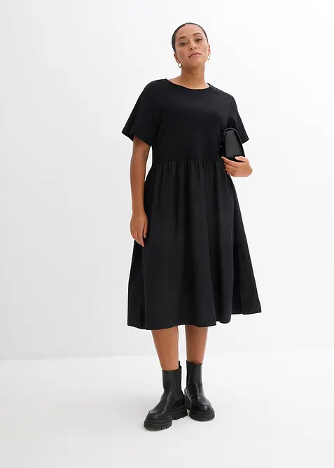 Mellanl&aring;ng kl&auml;nning i ren bomull, bonprix