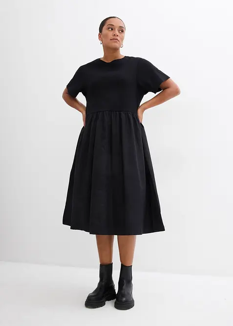 Mellanl&aring;ng kl&auml;nning i ren bomull, bonprix