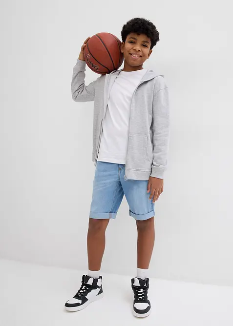 Stretchiga jeansbermudas för barn, Slim Fit, bonprix