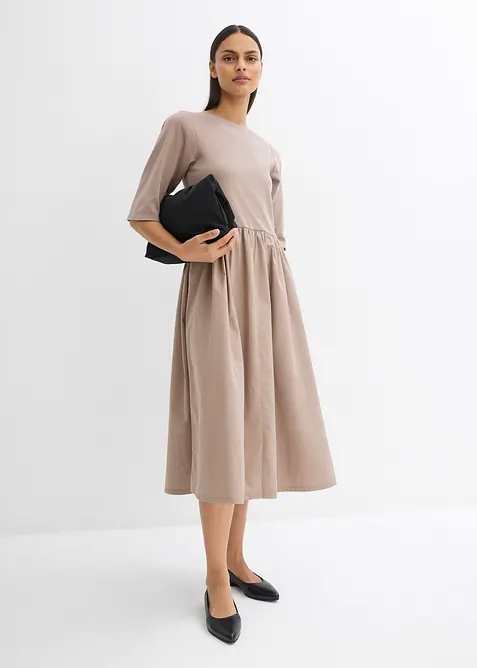 Mellanl&aring;ng kl&auml;nning i ren bomull, bonprix