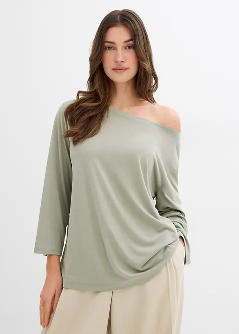 Off shoulder-topp i mjuk modalmix, bonprix