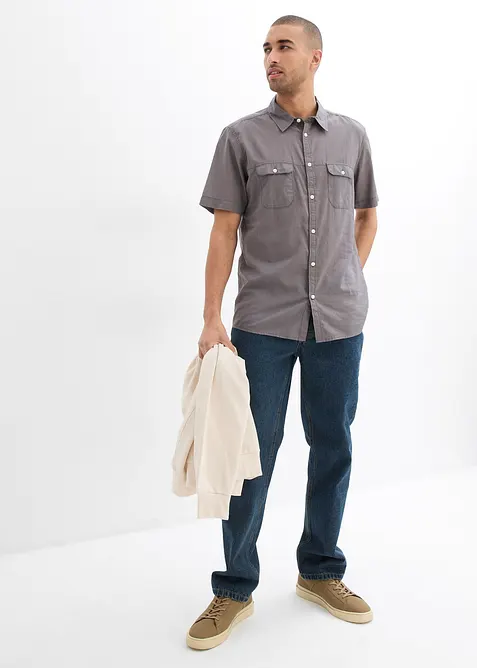 Kortärmad skjorta i ren bomull, bonprix