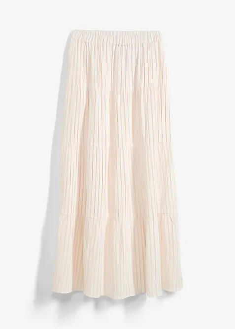 Randig maxikjol av ren bomull, bonprix